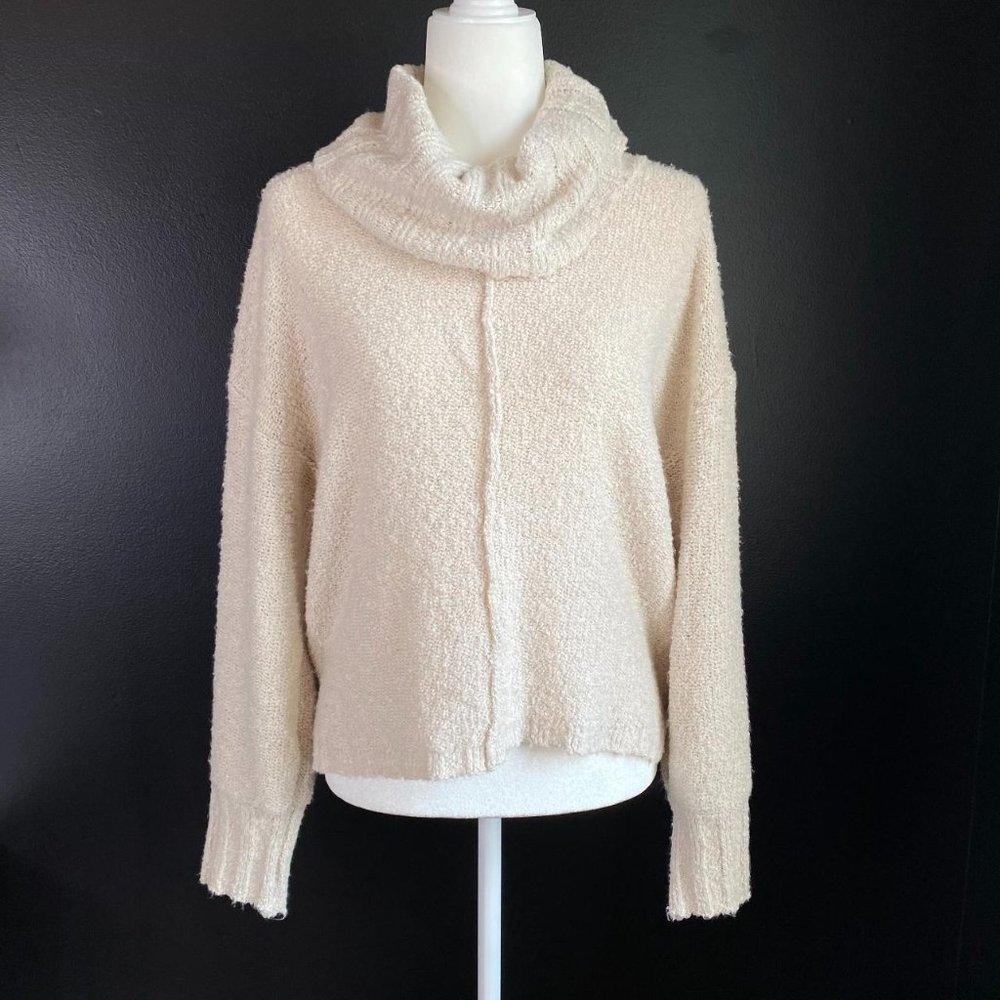 Soft Cream Cowl Neck Pullover Sweater